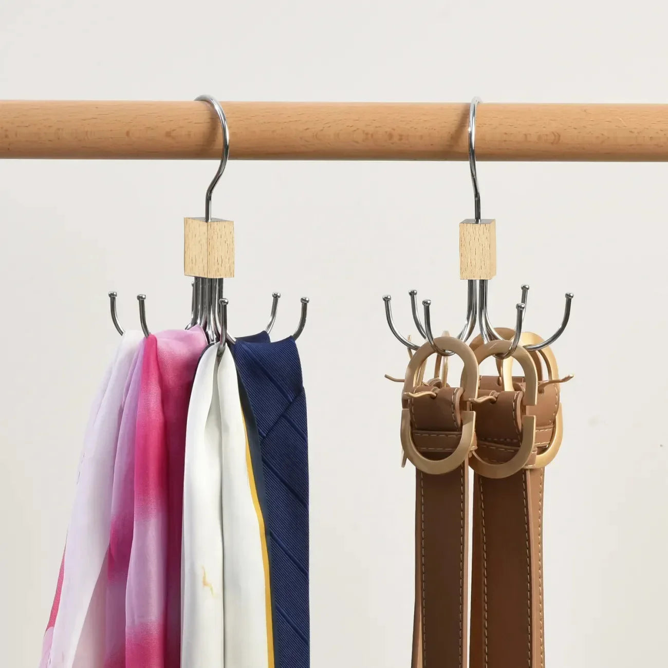 Organiseur rotatif 360° pour accessoires – ceintures, foulards, soutiens-gorge