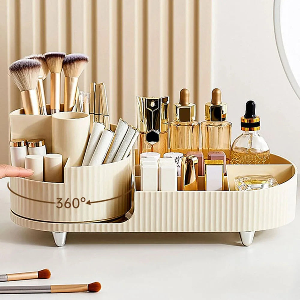 Organiseur maquillage rotatif pour maquillage et soins