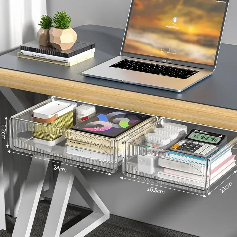 Tiroir coulissant pour bureau et maison - rangement sous table
