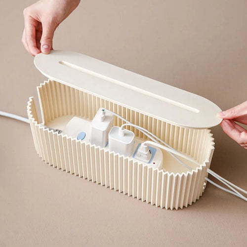 Boîte rangement câbles et chargeurs – bureau et maison, anti-poussière