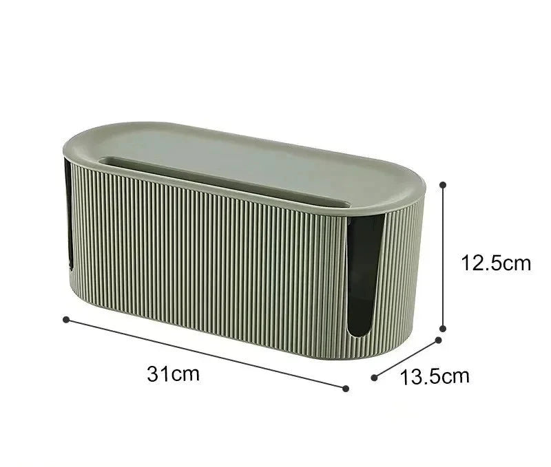 Boîte Cache-Câbles Design – Organisateur de Multiprise & Support Routeur WiFi