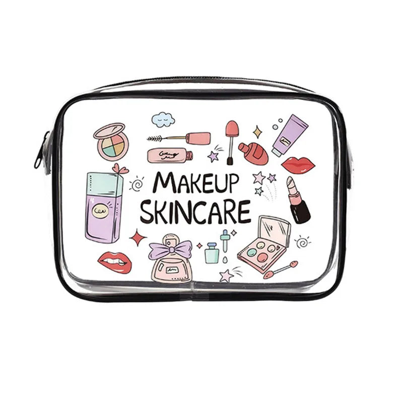 Trousse de maquillage transparente et étanche