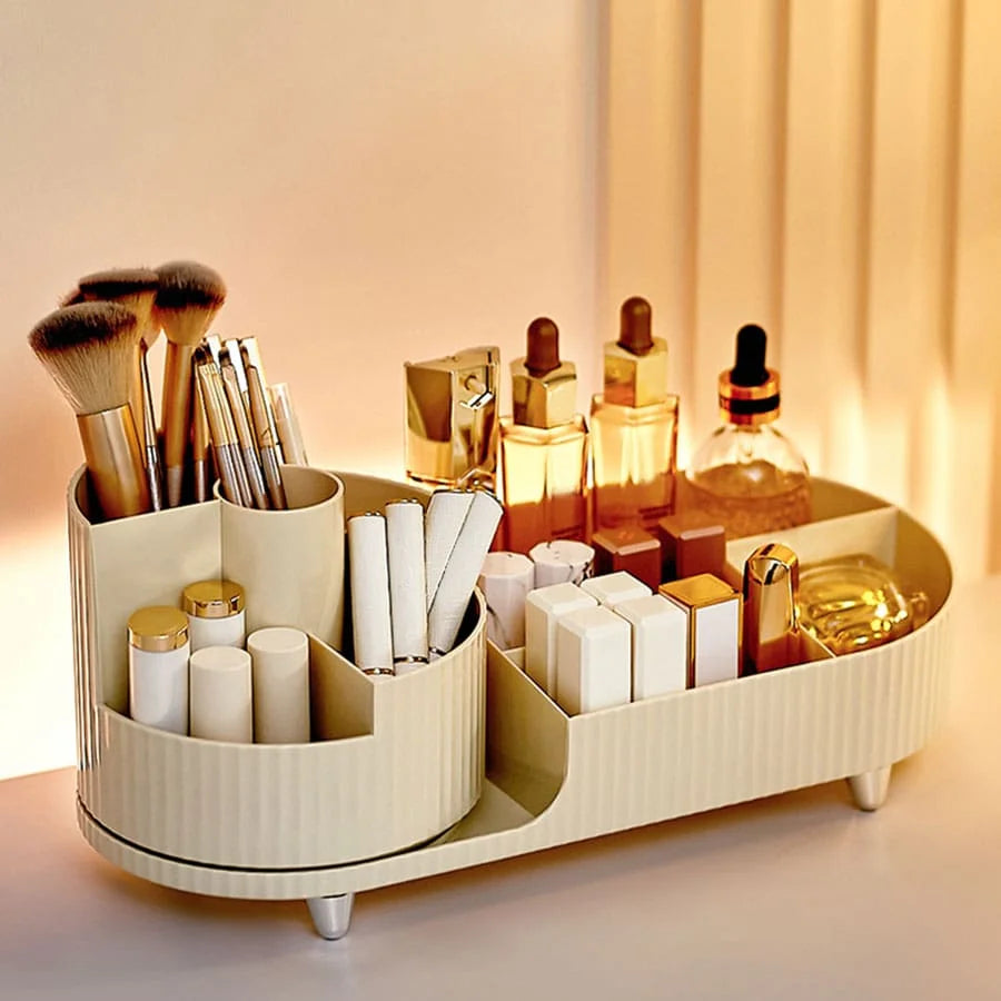 Organiseur maquillage rotatif pour maquillage et soins
