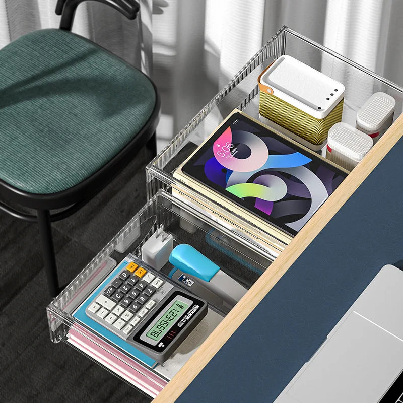 Tiroir coulissant pour bureau et maison - rangement sous table