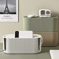 Boîte Cache-Câbles Design – Organisateur de Multiprise & Support Routeur WiFi