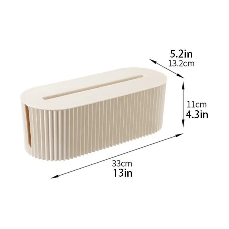 Boîte rangement câbles et chargeurs – bureau et maison, anti-poussière