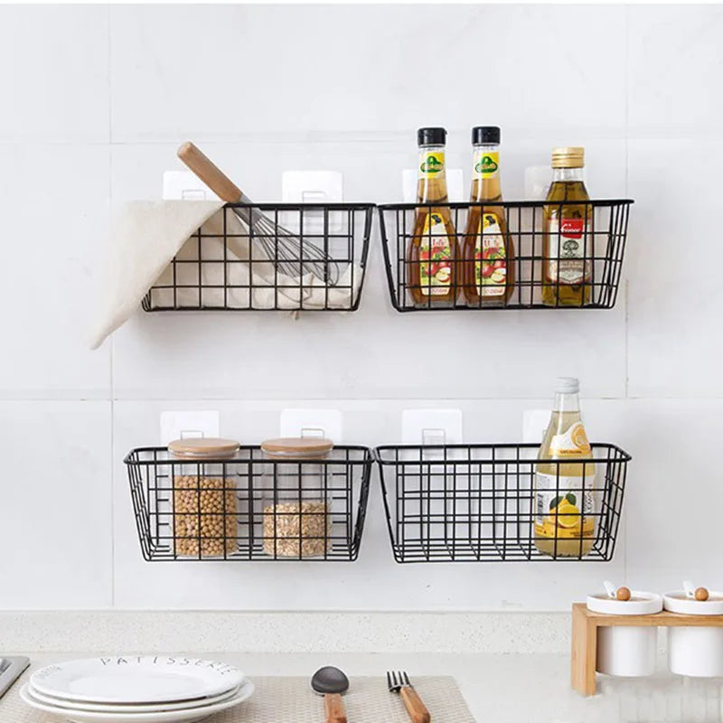 Panier de rangement mural sans perçage