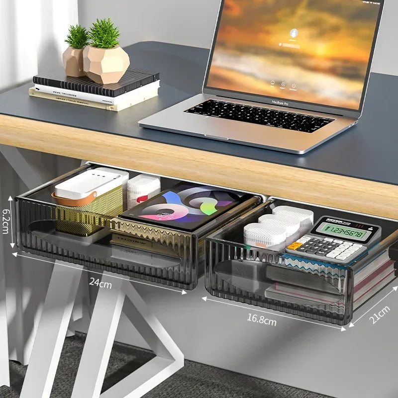 Tiroir coulissant pour bureau et maison - rangement sous table