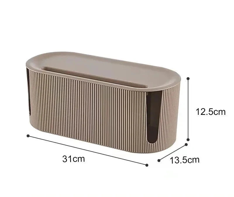 Boîte Cache-Câbles Design – Organisateur de Multiprise & Support Routeur WiFi