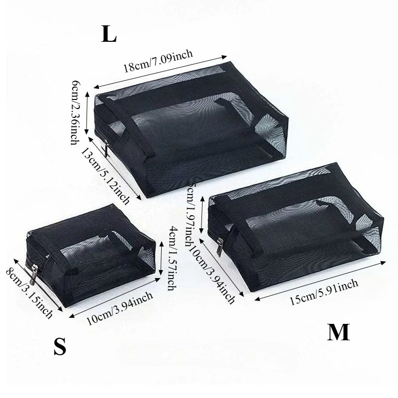 Set de 3 trousses maquillage – portable et pratique