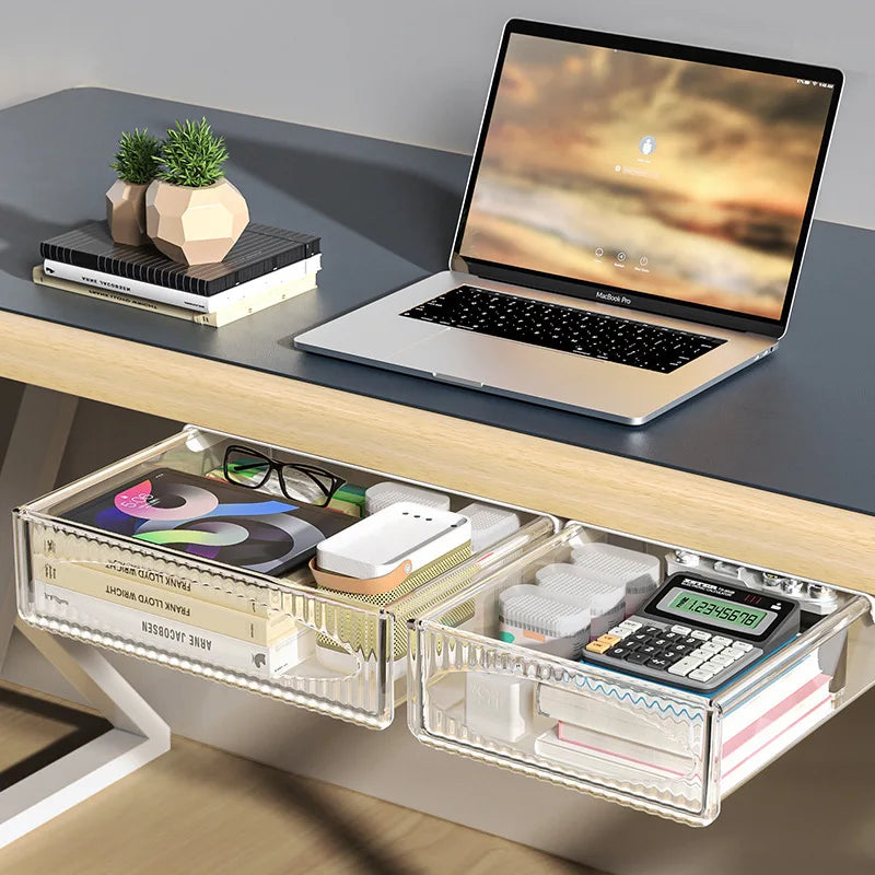 Tiroir coulissant pour bureau et maison - rangement sous table
