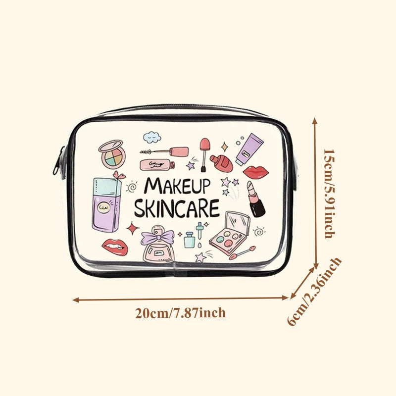 Trousse de maquillage transparente et étanche