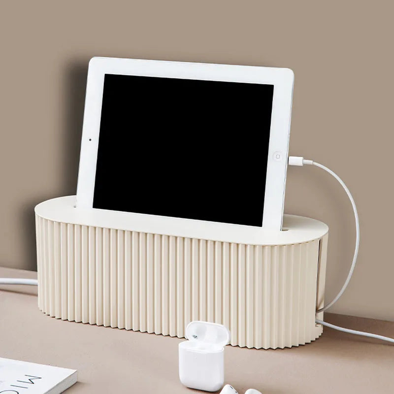 Boîte rangement câbles et chargeurs – bureau et maison, anti-poussière